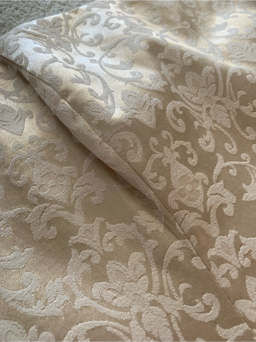 Corset Elegant Damask Jacquard Fabric - Neutral Cream and Beige